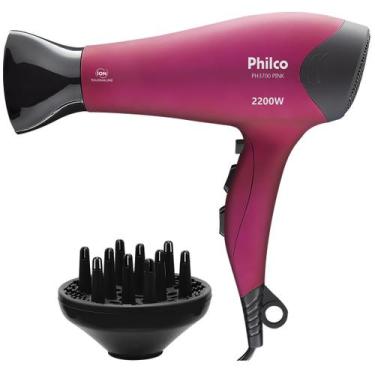 Imagem de Secador de Cabelos Philco PH3700 Pink Tourmaline 2200W, Pink, 220V