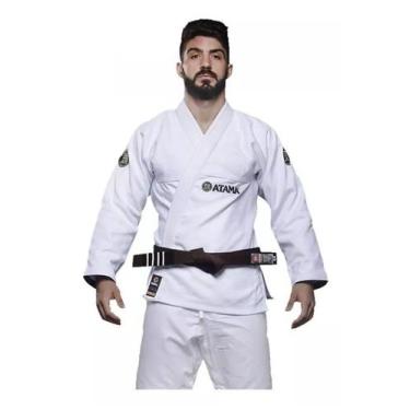 Imagem de Kimono Classic Branco Jiu Jitsu Trançado BJJ Atama, Branco, A2, Unisse