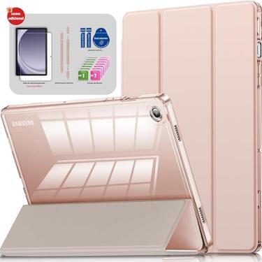 Imagem de Capa Robusta de Máxima Proteção para Samsung Galaxy Tab A9+/A9 Plus 11",Case Anti-Impacto, Caneta Stylus Absorvente, Adesivo Coletor de Poeira e Função Despertar/Suspender Automático (Rosa)