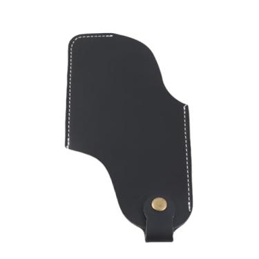 Imagem de Aoresac Coldre de Telefone de Couro PU, Capa Protetora Elegante Profissional para Cinto Telefone Com Cinto para Escalada, Caminhada, Escritório, Adequado Homens (Preta)