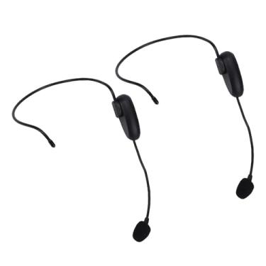 Imagem de GOWENIC Microfone de Fone de Ouvido Sem Fio, Qualidade de Som Clara, Tecnologia Sem Fio e Uhf, para Guia Turístico de Ensino de Fitness Alto-falante Amplificador de Voz (1 por 2)