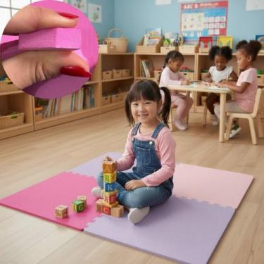 Imagem de Kit 10 Placa EVA 50x50 10mm Tapete Tatame Manta Borracha Piso Emborrac