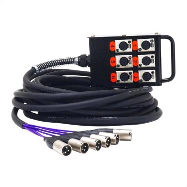 Imagem de Medusa 6 Vias Montada Conectores Amphenol - 16 Metros