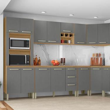 Imagem de Balcão de Pia 120 cm para Cozinha Sem Tampo Ametista Kits Paraná, Frei