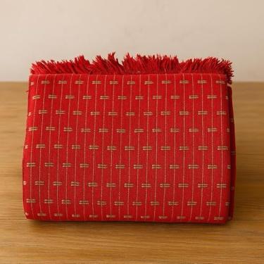 Imagem de Manta para sofá extragrande 3,00 x 1,80 metros Textura tijolo Algodão Decoração para quarto e sala de estar (Tijol.Vermelho com caramelo)