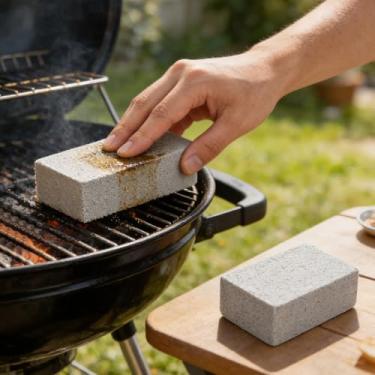Imagem de Pedra-pomes para fogão, 1 peça, tijolo de limpeza para limpeza externa, fácil de remover manchas persistentes para grelha, piscina, churrasqueiras, fogão ao ar livre