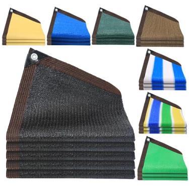 Imagem de Pano de proteção solar de alta densidade, tecido de bloqueio de 90% UV para pátio, pérgola, varanda, galinheiro, canil - 9 x 10,7 m com ilhós reforçados (preto)