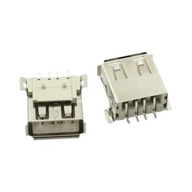 Imagem de Conector USB Tipo a Fêmea Para Solda, 5 Peças, Soquete PCB Tipo B 90 G