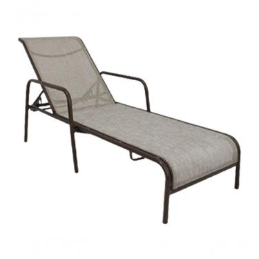Imagem de Espreguiçadeira Modelo Sling Em Tela E Alumínio Bege
