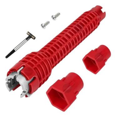 Imagem de Chave Para Apertar Torneira Flexivel Pia Bancada Universal Vermelho - 