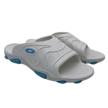 Imagem de Chinelo Sandália Oakley Slide Titan Branco e Azul-Masculino