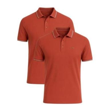 Imagem de Kit 2 Camisas Polo Masculina Básica Crocker-Masculino