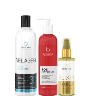 Imagem de Borabella Selagem 3D 350ml + SOS 240ml + Óleo Elixir 60ml