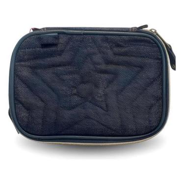 Imagem de Estojo Escolar Box Jeans Juvenil Organizador Grande - Shop Mix