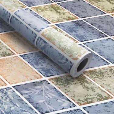 Imagem de Kit 3 Papel de Parede Cozinha Azulejo Quadrado Cor 15M - Open Star, 0 