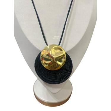 Imagem de Maxi Colar Feminino Mandala Kit Com Brinco Pedra Em Resina - MLBpel, P