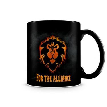 Imagem de Caneca World Of Warcraft Aliança - Preta - Starnerd