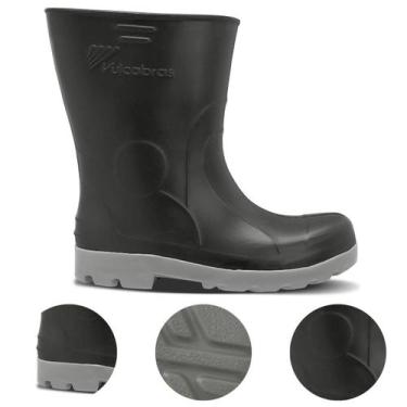 Imagem de Bota Eva Overtech Branca Ca 16065 Cano Curto Vulcabras Leve, Preto, 35