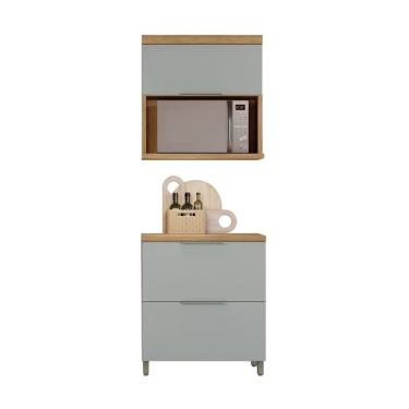 Imagem de Cozinha 2 Peças 100% Mdf Marquesa Nature-verde