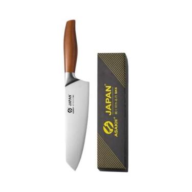 Imagem de Faca De Chef Santoku Japonesa Em Aço Inoxidável, Faca Profissional De 