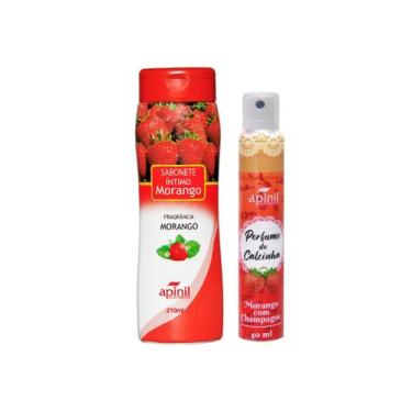 Imagem de Kit Sabonete Íntimo + Perfume de Calcinha Morango Apinil