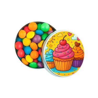 Imagem de Kit 30 Latinhas Lembrancinhas Cupcakes Cor: Prateado - Gil Festa Kids 
