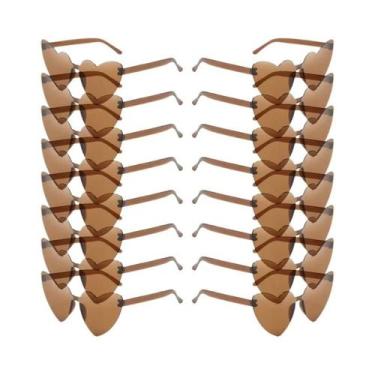 Imagem de Óculos De Sol Femininos Modernos Sem Aro Em Formato De Coração, 16-20 