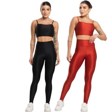 Imagem de KIT 2 Conjunto Fitness Top e Calça Esmeralda Bella Fiore Roupa Academia Treino Feminina Musculação-Feminino