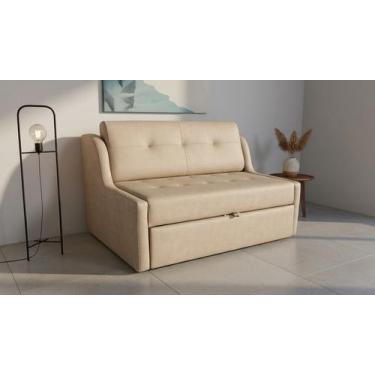 Imagem de Sofa Cama Reclinavel 2 lugares Naomi Linho Bege - Matrix