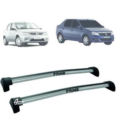 Imagem de Rack Teto Aluminio Prime Renault Logan 07 a 13 Prata PR027