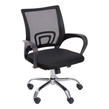 Imagem de Cadeira Secretária de Escritório Giratória Best Chair Mesh Preto Home 