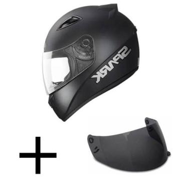 Imagem de Capacete Ebf New Spark Solid Preto Fosco Mais Viseira Fumê, 60