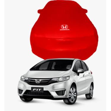 Imagem de Capa de Carro Honda Fit Tecido  Lycra Premium - Cadilhe Capas, Vermelh