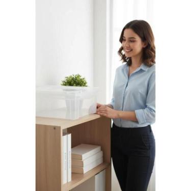 Imagem de Caixa Organizadora 13.5L Transparente Com Trava Resistente - Congratul
