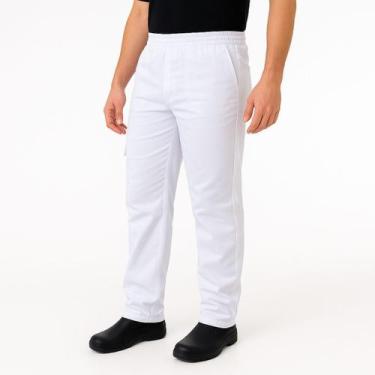 Imagem de Calça Brim de Trabalho Uniforme Profissional Branca Kaballah - Kaballa