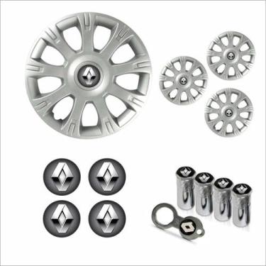 Imagem de Jogo Calota Aro 14 Sandero Logan 2009 à 2013 Renault + Emblema Resinad