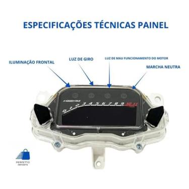 Imagem de Painel Completo Titan 160 Esd Ex 2014 2015 Fundo Azul - Perfetto