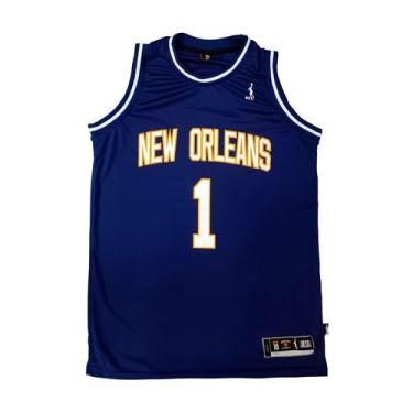 Imagem de Regata Basquete Masculina M10 Slam New Orleans, Marinho, P