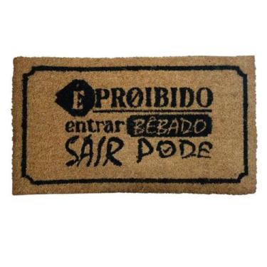 Imagem de Tapete Capacho Proibido Borracha E Fibra De Coco 33x60x15mm - CLINK