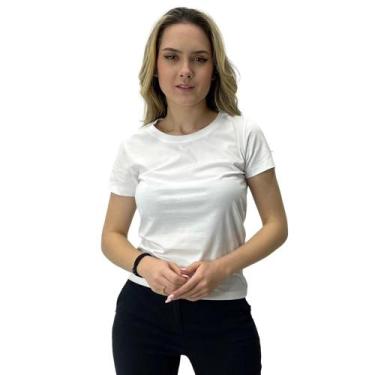 Imagem de Camiseta Hering Manga Curta Básica Feminina, P, Branco