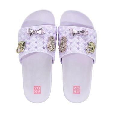 Imagem de Tamanco Slide Zaxy Pins Roxo/Lilas, Rx, Lilas sereno, 37