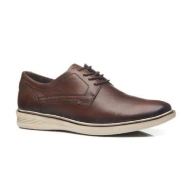 Imagem de Sapato Masculino Esporte Fino Em Couro Pegada Pinhão, Pinhao, 40