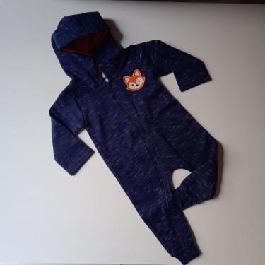 Imagem de Macacão Marlan moletom  longo com capuz de bebê - Marlan baby