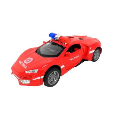 Imagem de Carrinho de Ferro Miniatura Ferrari de Polícia Vermelho - Barcelona