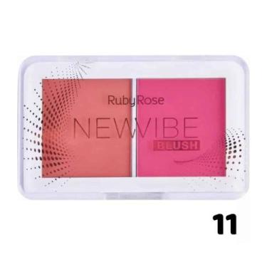 Imagem de Blush Facial Ruby Rose New Vibe Compacto Paleta Duo, 11