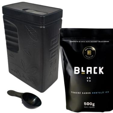 Imagem de Kit Tereré 1 Erva Mate Tereré Black Erva + Porta Erva Mate Black Erva 
