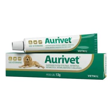 Imagem de Aurivet Pomada Otológica Para Cães e Gatos 13g - Vetnil