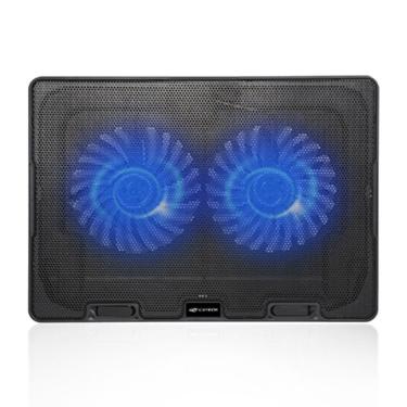 Imagem de Base para Notebook NBC-50BK com 2 Coolers LED Azul e Regulagem de Altura em 5 Posições Preto C3tech