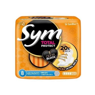 Imagem de Absorvente Sym Cobertura Seca 20x Mais Absorção com Abas Embalagem com