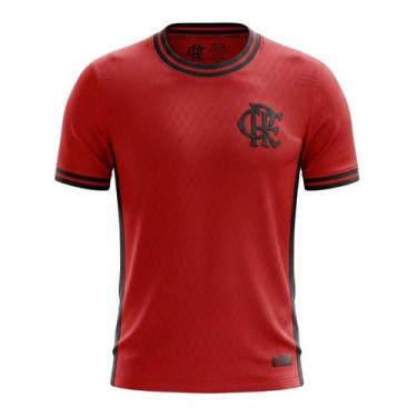 Imagem de Camiseta Flamengo Oficial Dry Jacquard Escudo TPU Confortável Tamanho: